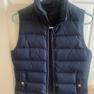 J Crew Navy Blue puffer vest